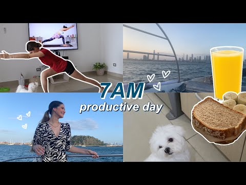 un día productivo conmigo | rutina de 7am: yoga, universidad, evento & more :)