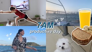 un día productivo conmigo | rutina de 7am: yoga, universidad, evento &amp; more :)