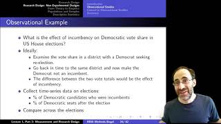 Intro to Empirical Methods Lecture 1, Module 9: Observational Studies