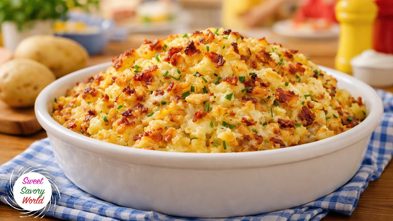 Basta grattugiare le patate per preparare questo delizioso piatto! Ricetta facile e deliziosa!