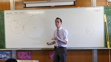 Circle Geometry Proof (Touching circles with a second common tangent)