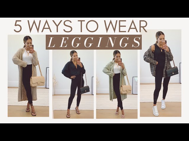 3 Ways to Wear Leggings in the Fall - Trendy Curvy  Black leggings outfit  fall, Leggings outfit curvy, Black leggings outfit spring