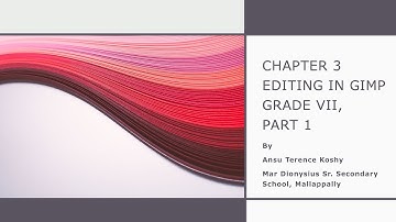 Chapter 3, Editing in GIMP, Grade VII, Part 1