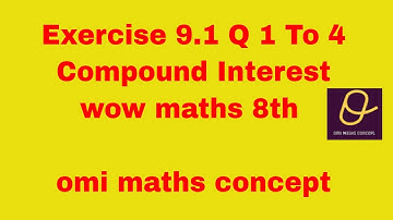 Exercise 9.1 Q 1 2 3 4 WOW MATHS SOLUTION CLASS 8TH