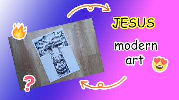 Jesus Modern Art | Step by step tutorial of modern art