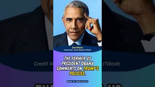 The former US president Obama comments on Trump's policies. #shorts #viral #obama #trump #policies