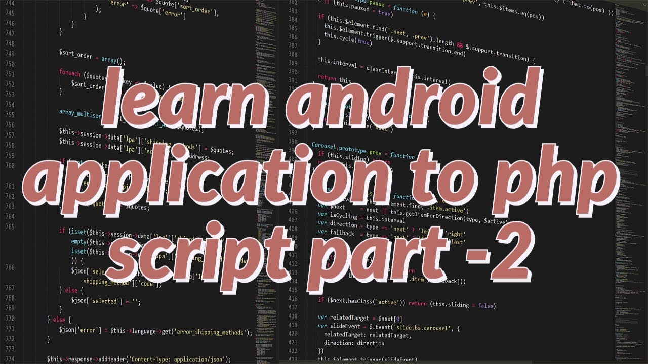 How to make an android application to PHP script part 2 - YouTube