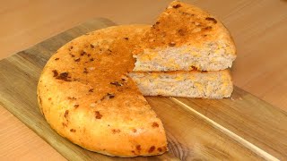 Delicious Garlic Cheese Bread (No Oven, No Knead, No Egg) | Easy Frying Pan Bread