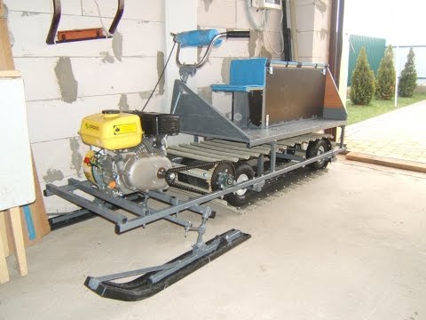 Homemade snowmobile / DIY snowmobiles track from plastic water pipes