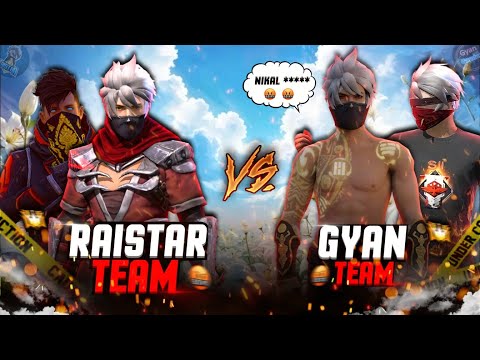 Raistar vs Gyan Gaming 4v4🔥 Best Clash Squad Battle - Garena Free Fire Max
