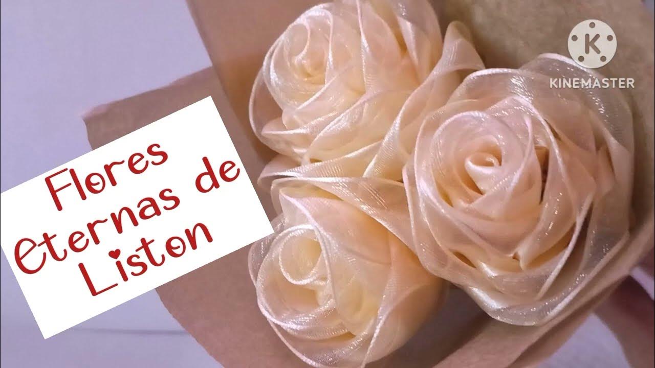 🌹Cómo hacer Flores Eternas Perfectas/Eternal Ribbon Flawers 
