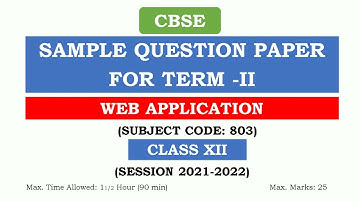 CLASS XII TERM 2 SAMPLE PAPER SOLVED 2022