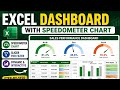 Excel Dashboard Tutorial | Speedometer Chart + Slicer + Dynamic Dashboard