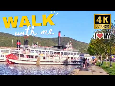 Lake George NY May 2026 | Village Shoreline Walking 4K Tour l MinneHaha, Fort William Henry & more