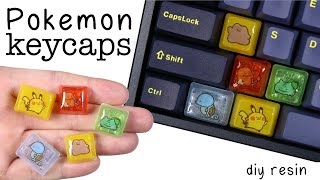 How to DIY Kanahei Pokemon Washi Tape Themed Custom Keycaps Resin Tutorial