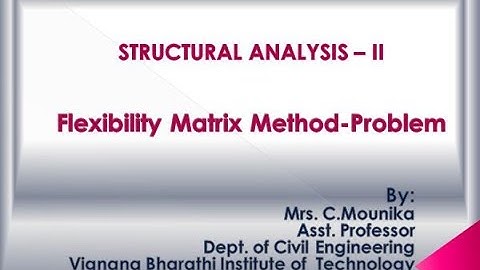 Flexibility Matrix Method - Continuous Beam , Solved Problem No 1