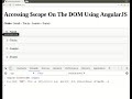Access scope on the dom using angularjs