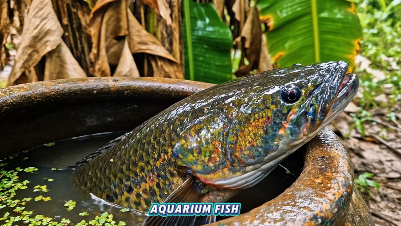 I went fishing for cute little fish in the banana grove: baby turtles, pencilfish, Nemo-like fish,