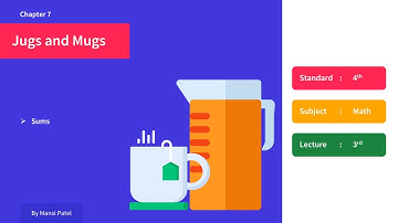 Chapter 7 | Jugs and Mugs | Sums | Math | Class 4 | NCERT