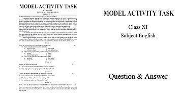Model Activity Task English for Class 9 January 2022