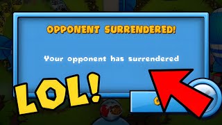 I made EVERYONE SURRENDER using this FORGOTTEN Strategy... (Bloons TD Battles)