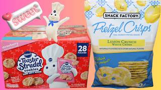 Snack Factory Pretzel Crisps Lemon Crunch &amp; Pillsbury Toaster Strudel Strawberry Cookies Review