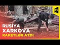 Xarkova endirilən raket kafeyə düşdü, 10 nəfər yaralanıb