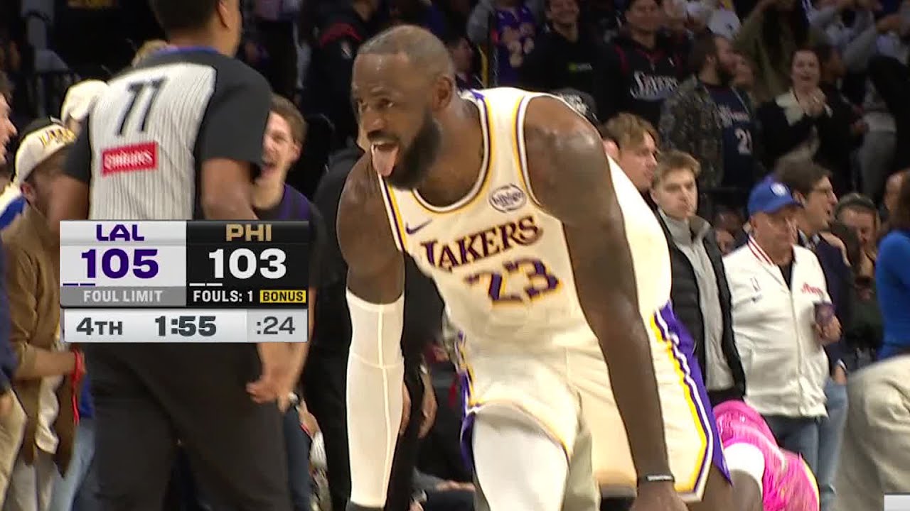 SIXERS BULLS LAKERS 3着セット Final 4:39 WILD ENDING 76ers vs Lakers | December 7, 2025 - YouTube