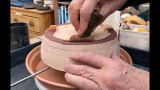 Applying oxide & wax to a bonsai pot