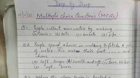 Ncert Class-3 EVS Lesson-20 Drop by Drop
