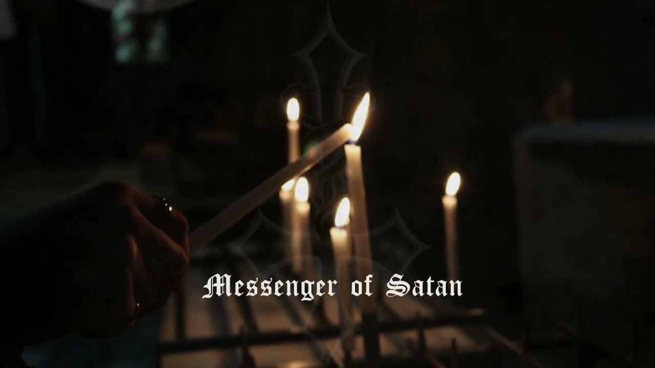 Embraced by Darkness  - Messenger of Satan [Official Lyric Video / Black Metal] HQ