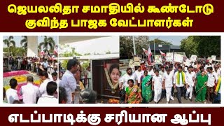 ஜெயலலிதா சமாதியில் கூண்டோடு குவிந்த பாஜக வேட்பாளர்கள் எடப்பாடிக்கு சரியான ஆப்பு | LIVE NEWS TAMIL