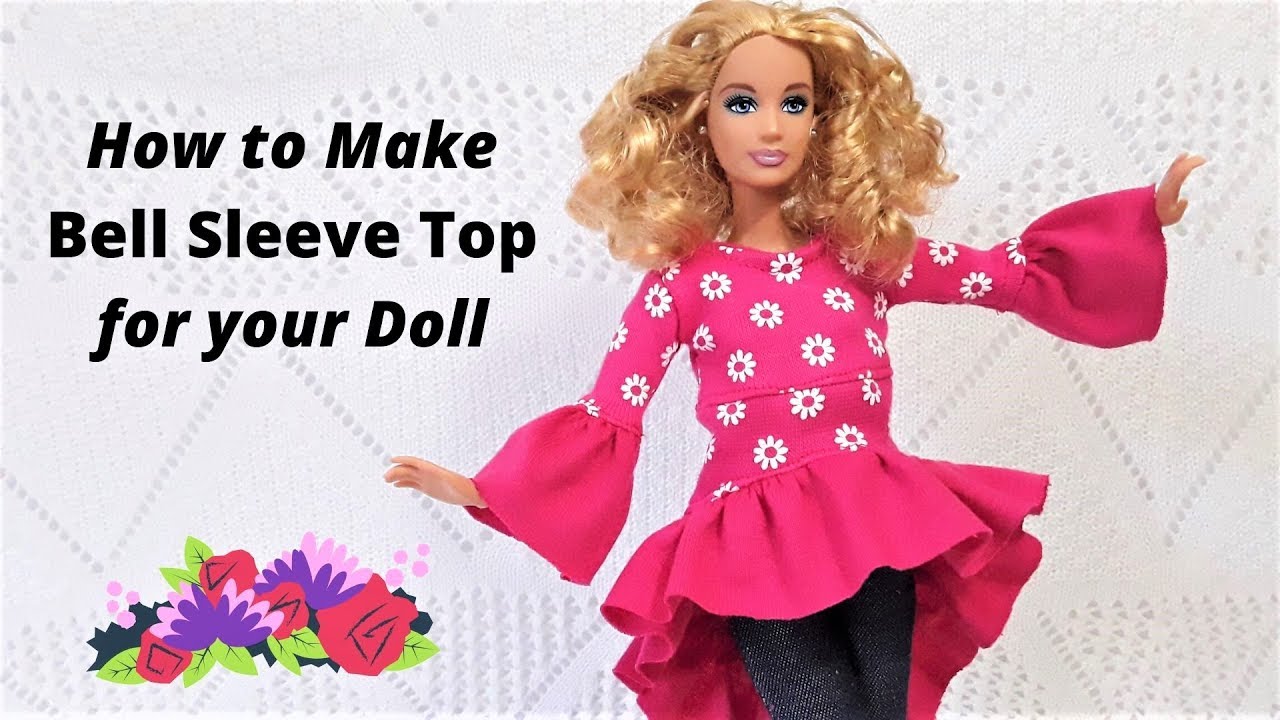 Make Bell Sleeves DIY Bell Sleeves Top for Doll DIY How to make