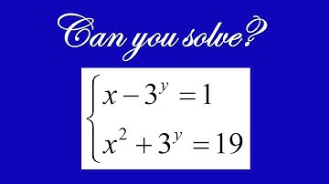 Math Olympiad Problem | Nice system of equations | Math Olympiad Training | EP 26