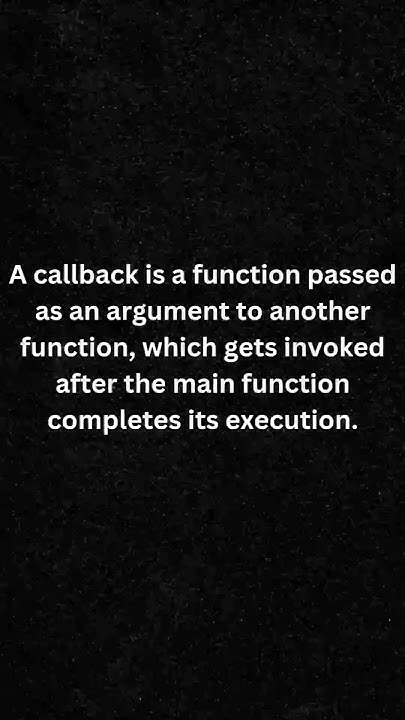what is callback function? #callback#callbackfunction#javascript# ...