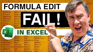 Excel - Why Formula Fails After Simple Edit (Curly Braces Disappear) - Episode 1368