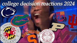 COLLEGE DECISION REACTIONS 2024!! (but normal and realistic) | vt, psu, northeastern, umd