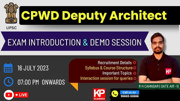 UPSC / CPWD Deputy Architect Syllabus 2023 (Tentative) - Exam Introduction and DEMO Session