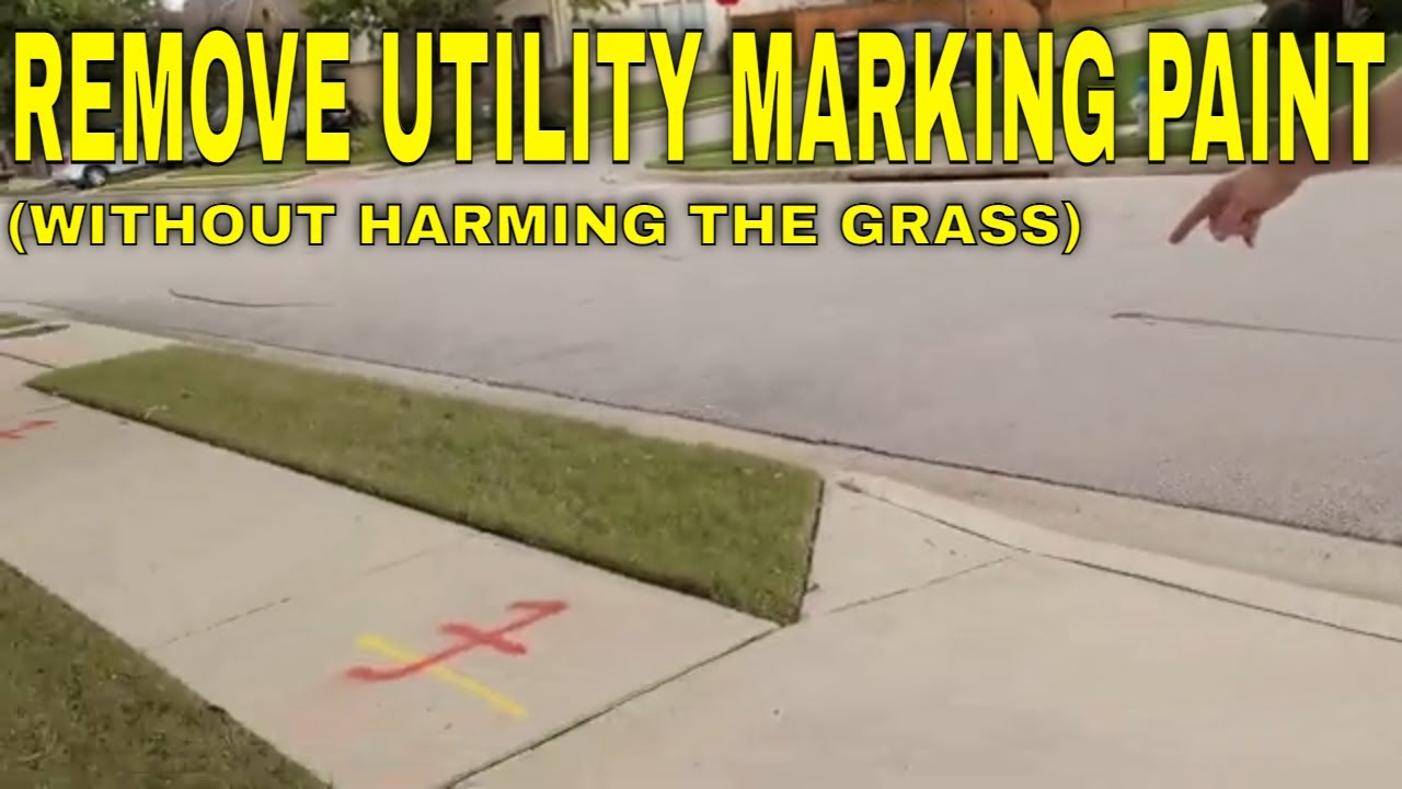 Utility Marking Paint Removal Sidewalk YouTube