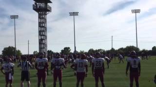 Video at @postandcourier: Brandon McIlwain (gold No. 11) under center for the #Gamecocks at spring p