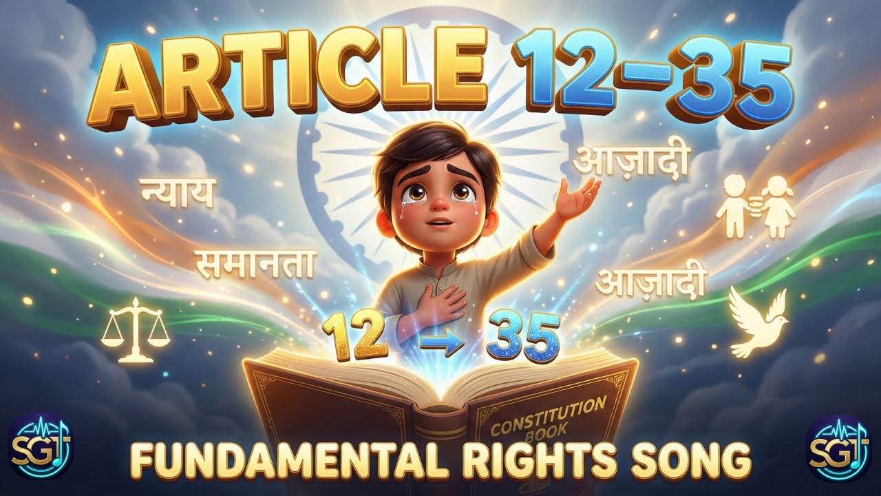 आसानी से याद रखो | अनुच्छेद 12–35 | मौलिक अधिकार गीत 🎵 | Fundamental Rights Song | SSC Polity
