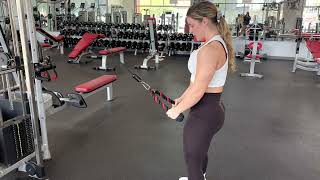 cable lat pull through