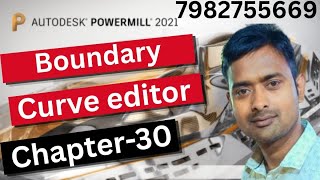 Curve editor in autodesk powermill बॉउंड्री एडिट कैसे करें। #curve
