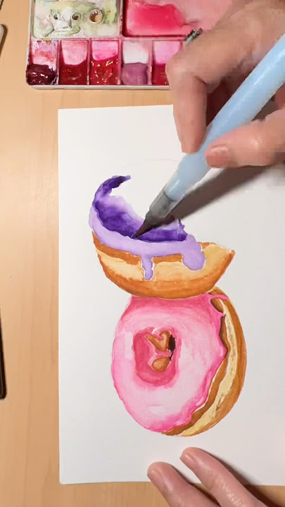 Donut disturb Timelapse painting #painting #art #satisfying #shorts π©