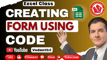 Creating form using Code in excel in #VedantSri #Excel #class 