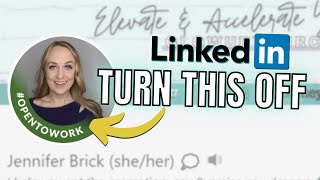 how to remove linkedin open to work (linkedin tutorial)