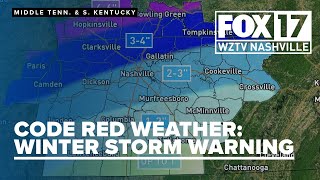 CODE RED: Winter Storm Warning issued for Middle Tennessee, Southern Kentucky screenshot 5