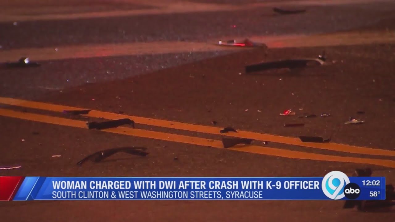 Woman charged with DWI after crash with K-9 officer - YouTube