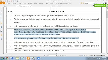 VB6 Practical : 04 Interface like Marksheet
