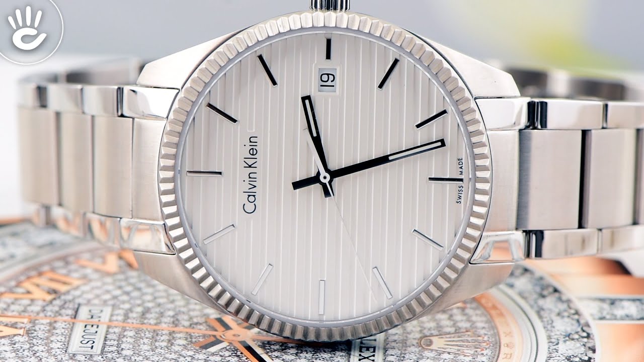 Review đồng hồ Calvin Klein K5R31146 mặt số trắng size 39mm, kiểu máy pin  mỏng chỉ 7mm - YouTube